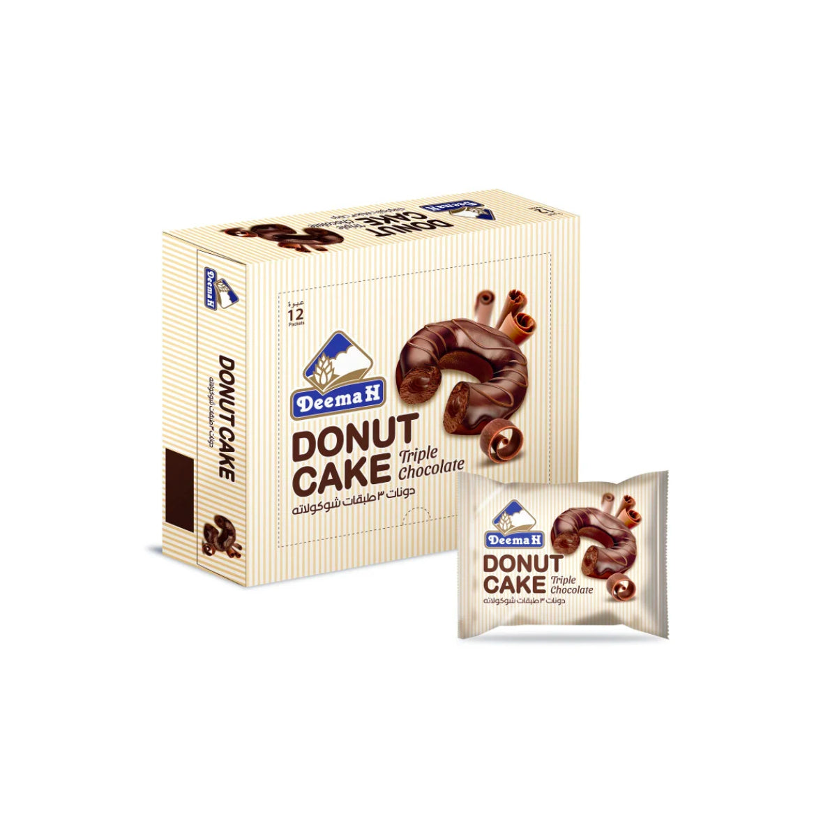 Deemah Donut Cake With Triple Chocolate 12x40g