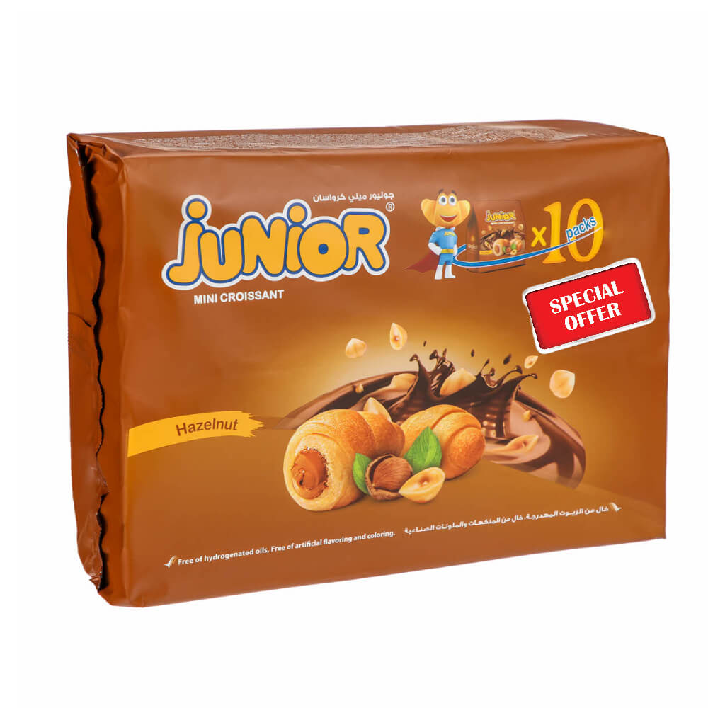 Junior Mini Croissant Hazelnut 10x32gm