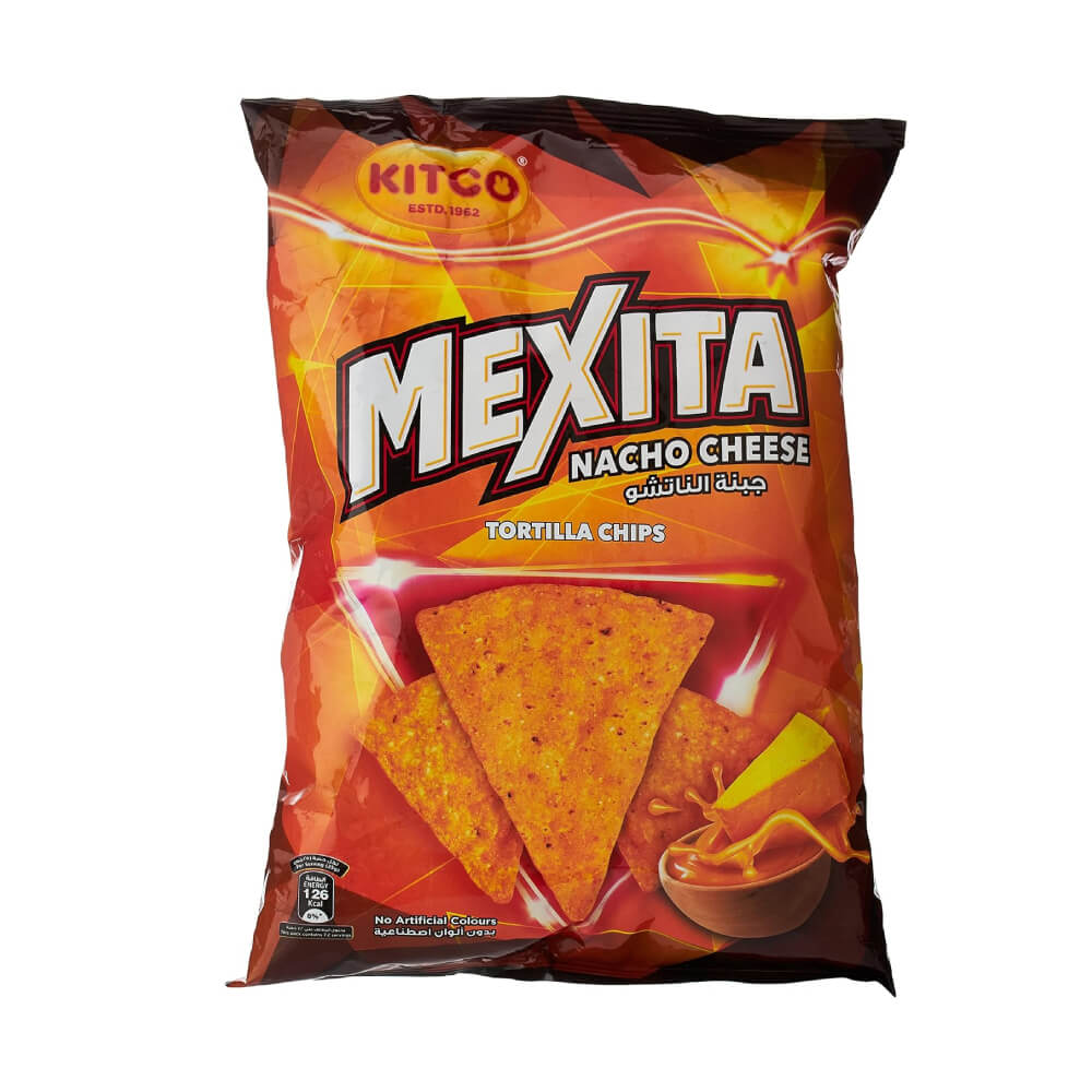 Kitco Mexita Nacho Cheese Tortilla Chips 180gm