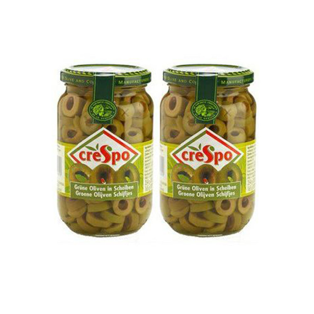 Crespo Sliced Green Olives (Jar) 2X333G (20%Off)