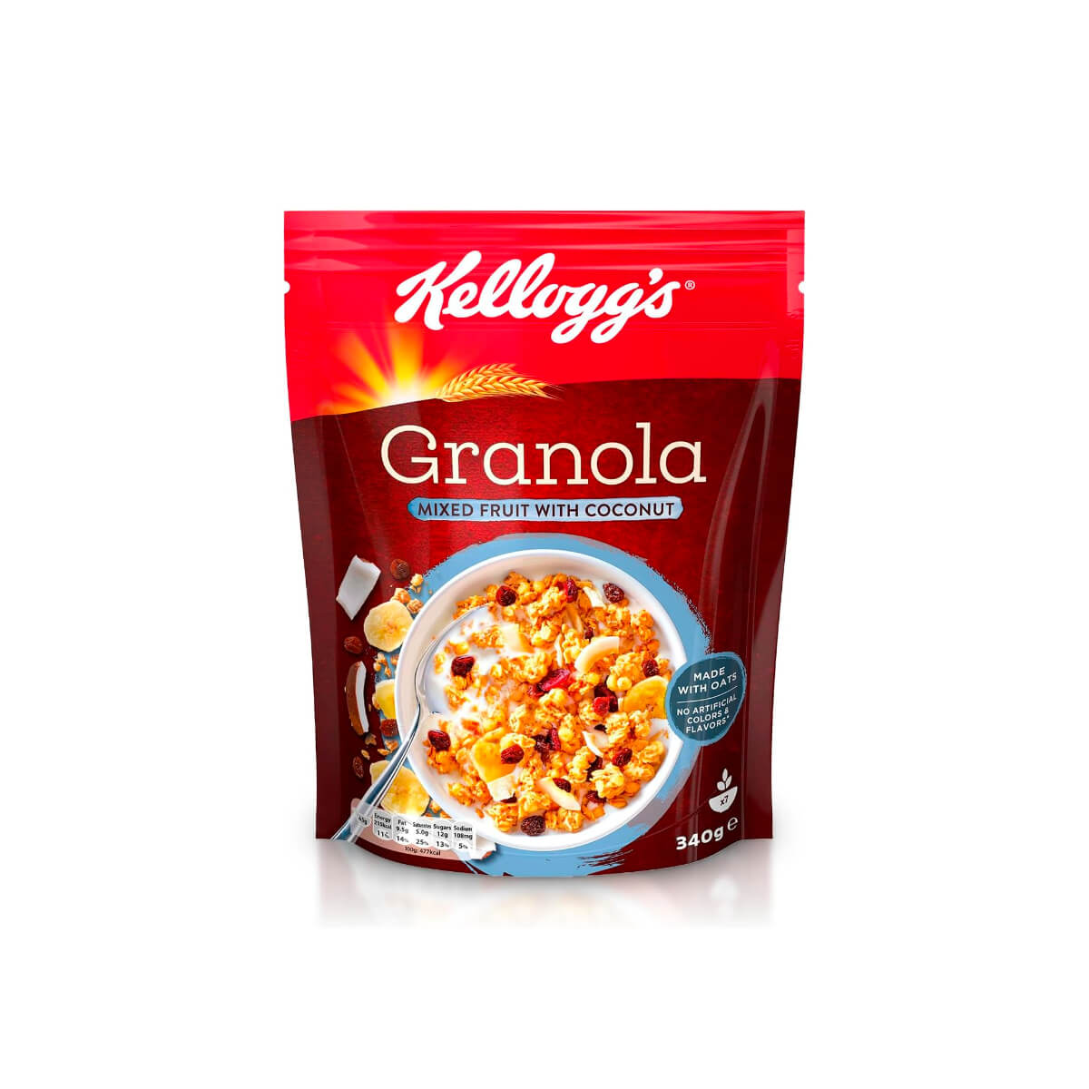 Kellogg's Granola Mixed Fruit With Coconut Cereal 340g