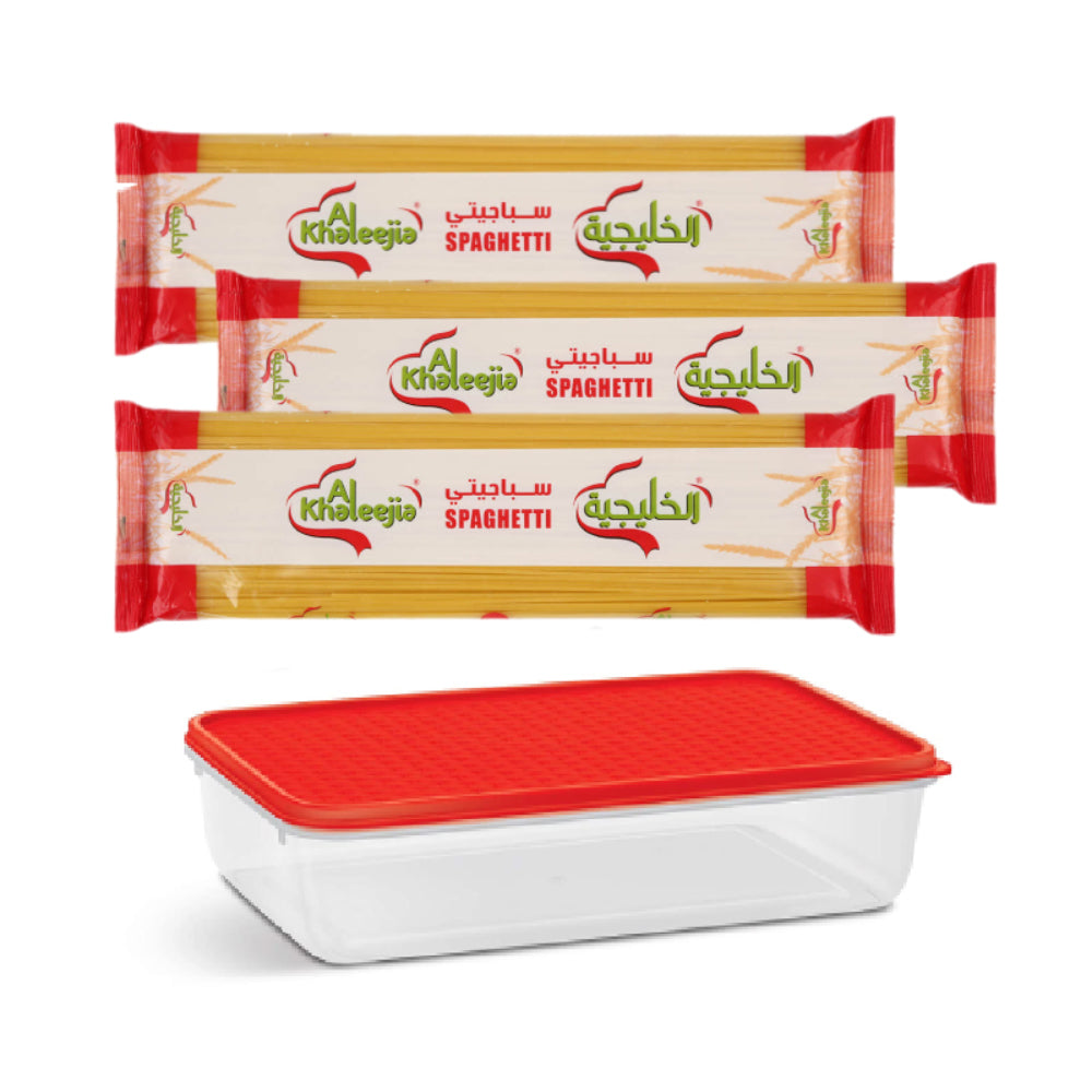 Al Khaleejia Spaghetti (Reg) (K-504) 3x400gm + Container