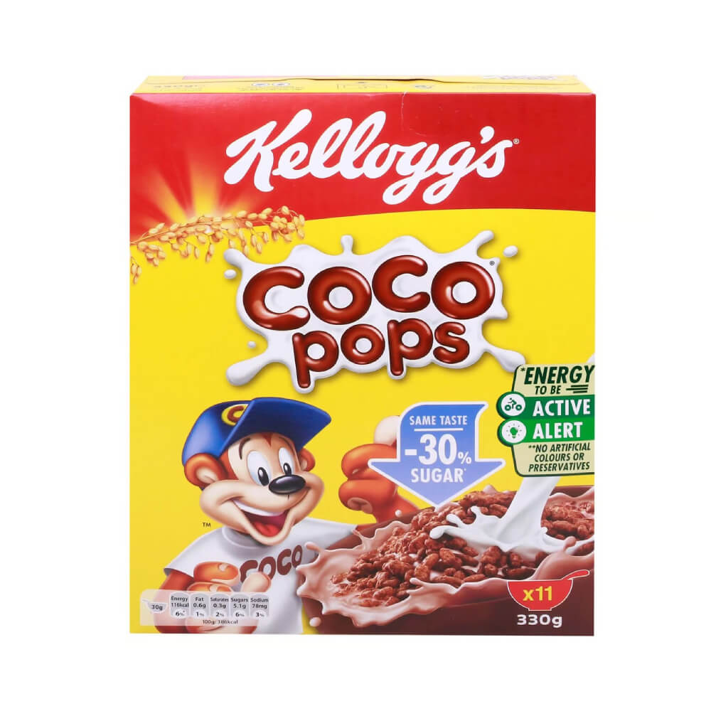 Kellogg's Coco Pops Chocolate Cereal 330Gm