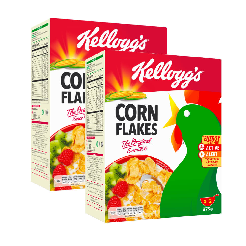 Kellogg's The Original Corn Flakes Cereal 2x375gm
