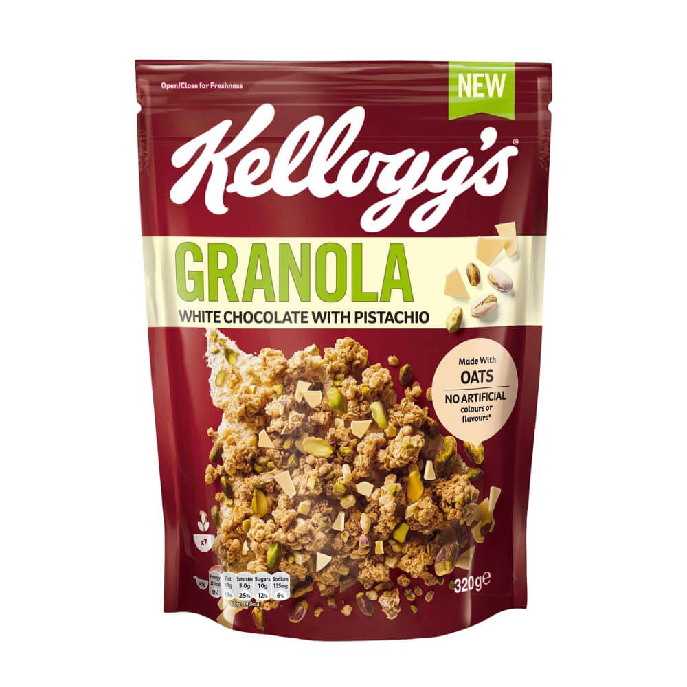 Kellogg's Granola White Chocolate With Pistachio 320gm 50%Off