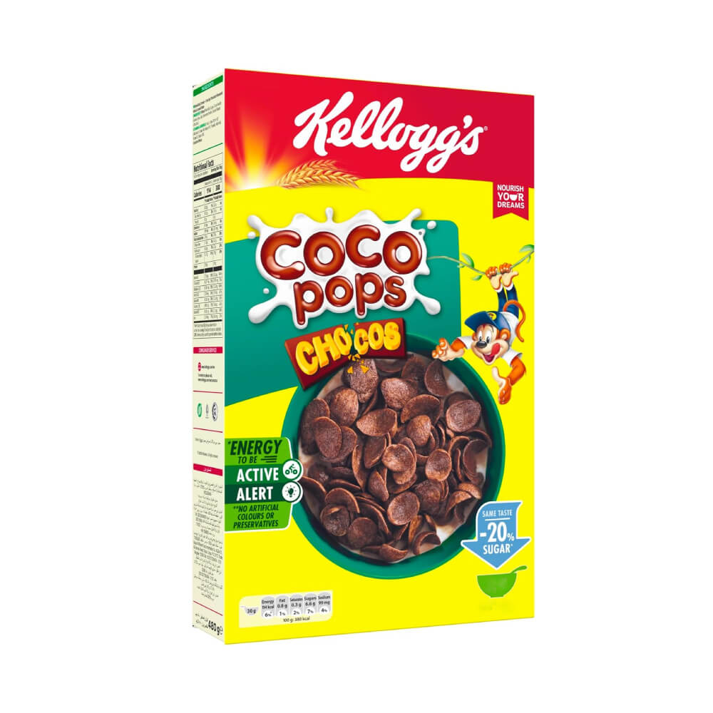Kellogg's Chocos Coco Pops Breakfast Corn Flakes 330g