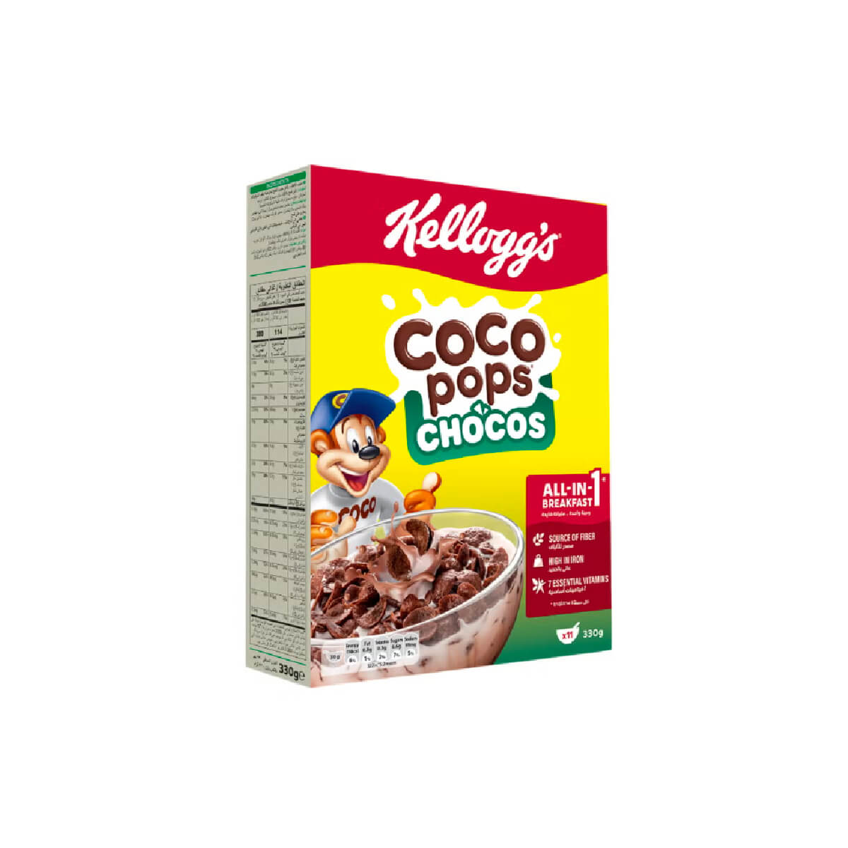 Kellogg's Coco Pops Chocos Crunchy Chocolate Flavour Wheat Cereal 330gm