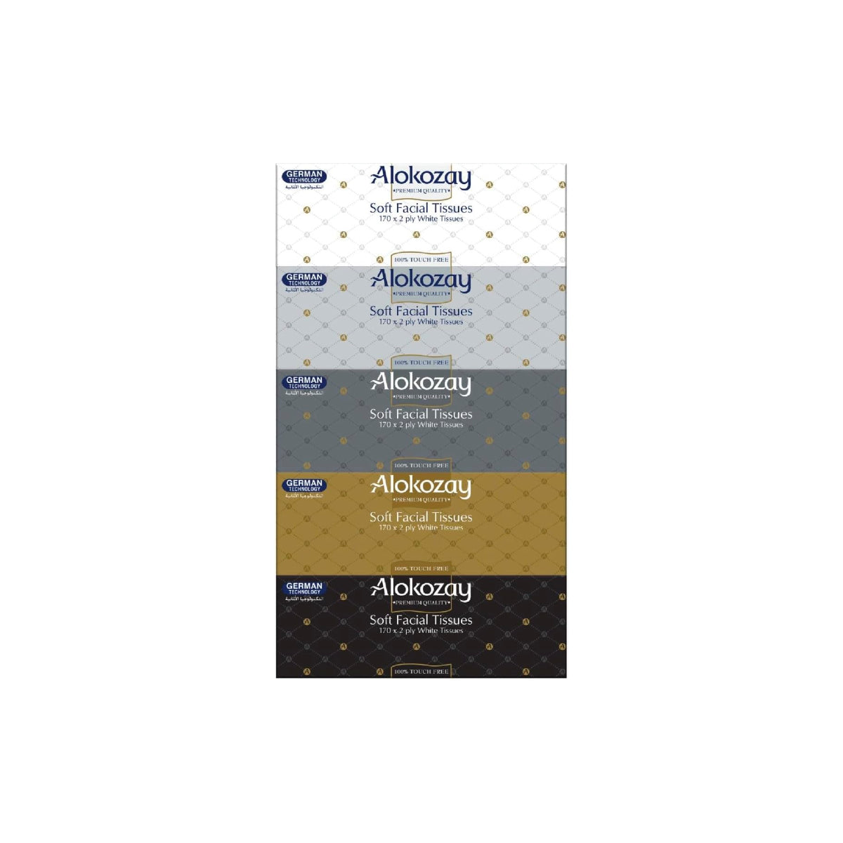 Alokozay Soft Facial Tissue 2ply 170 Sheets 5s