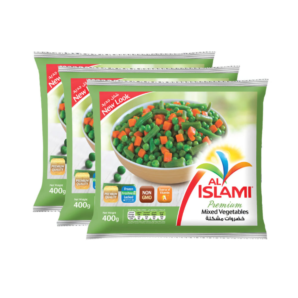 Al Islami Greens Mixed Vegetable 3x400gm