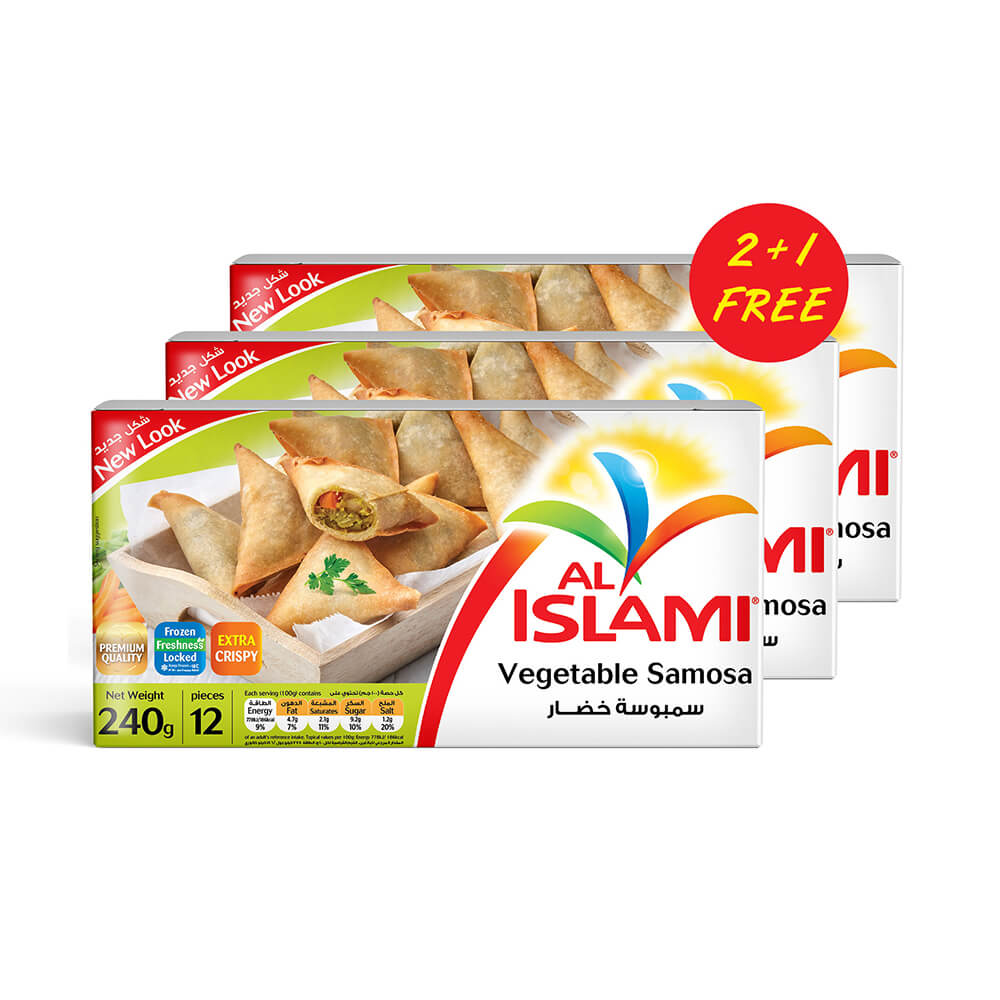 Al Islami Vegetable Samosa Promo 240g 2+1Free