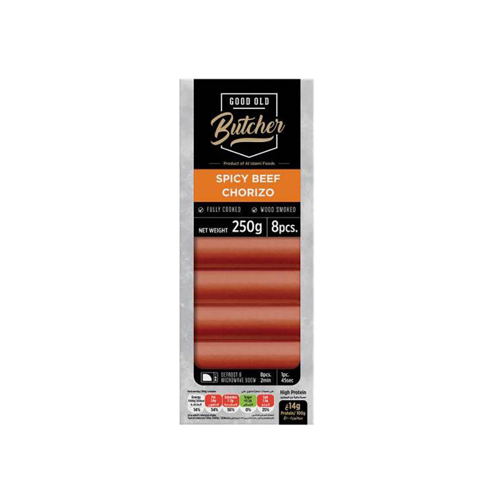 Good Old Butcher Spicy Beef Chorizo Sausage 250G