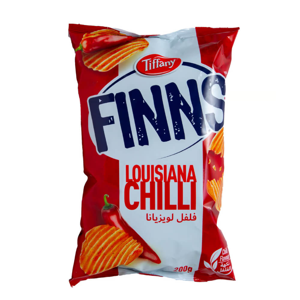 Tiffany Finns Louisiana Chilli Potato Chips 170gm