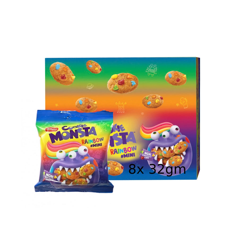 Tiffany Cookie Monsta Mini Rainbow Chocochip 8x28gm