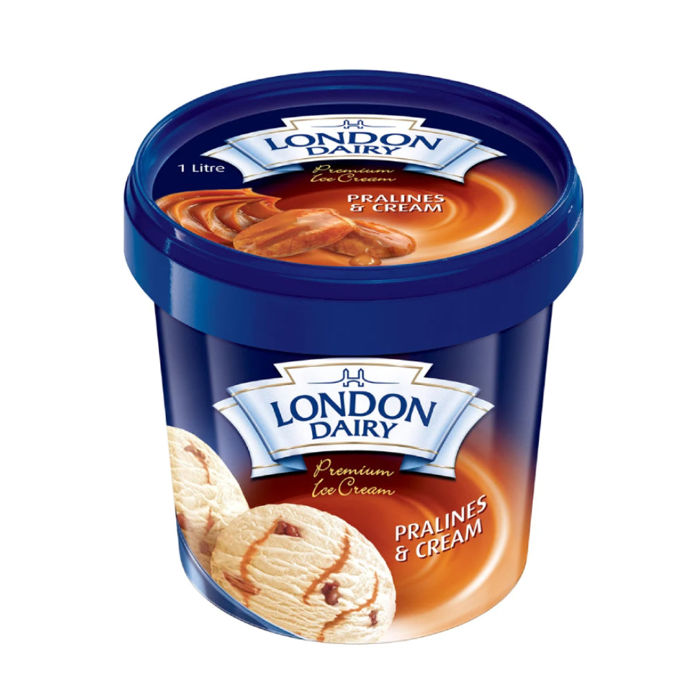 London Dairy Ice Cream Pralines & Cream 1Ltr