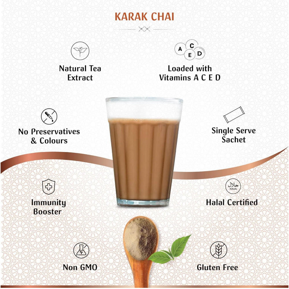 Just Chill Premium 3 in 1 Karak Chai Instant Tea 10x26g