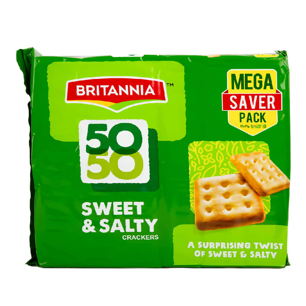 Britannia 50-50 Biscuit 12x71gm Mega Promo