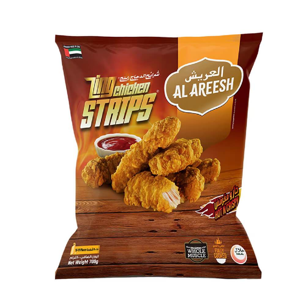 Al Areesh Hot N Crispy Chicken Zing Strips 700gm
