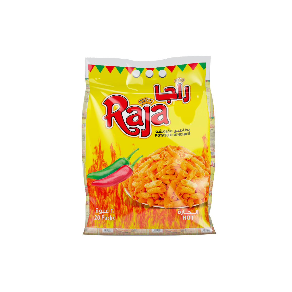 Raja Hot Potato Crunchies Chips 200g
