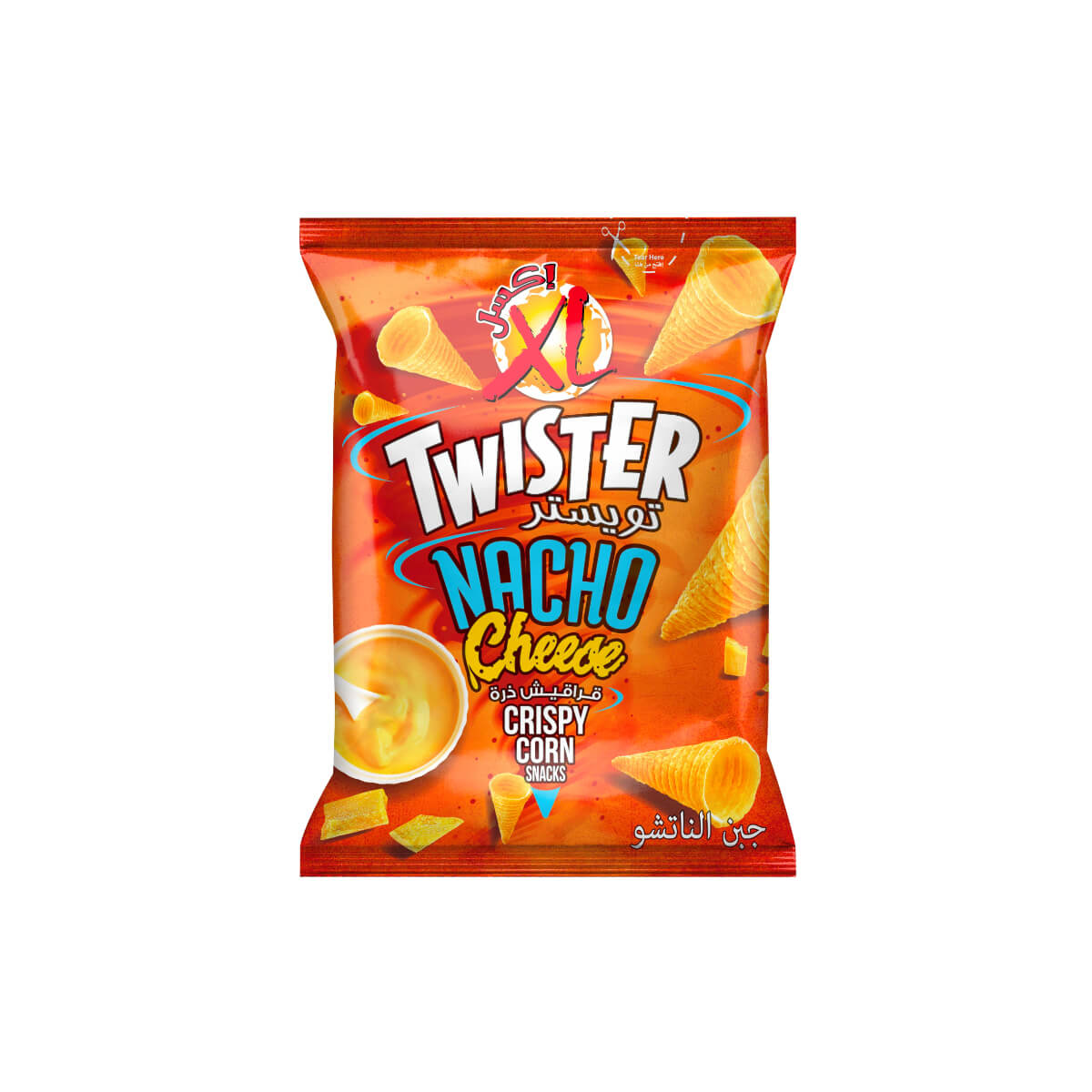 XL Twister Nacho Cheese Corn Crunchies