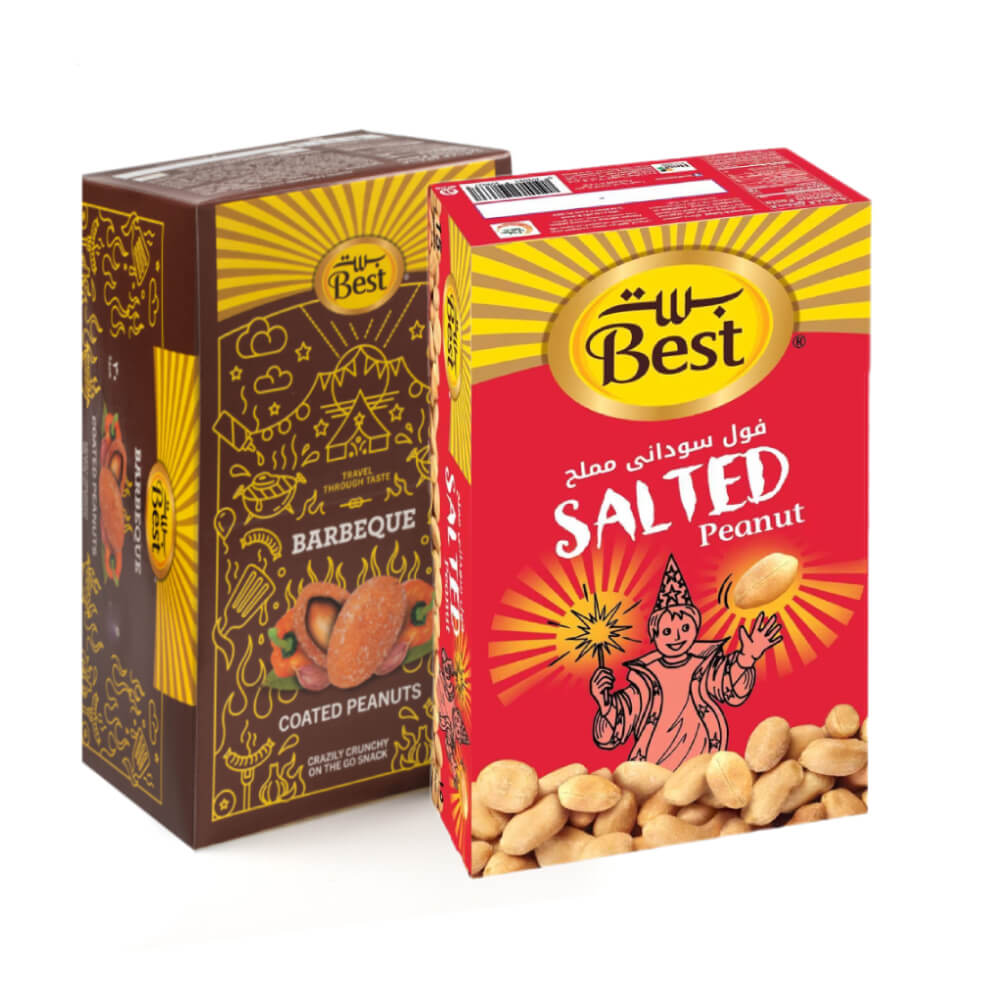 Best Salted Peanut 15x13gm + Coated Barbecue Peanuts 15x13gm