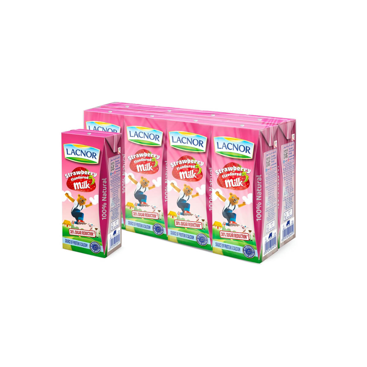 Lacnor Strawberry Flavoured Milk 6x180ml