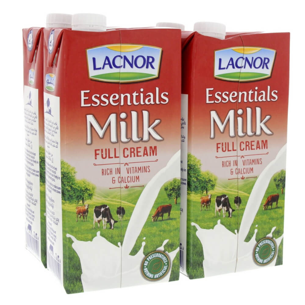 Lacnor Full Cream Milk 4x1L