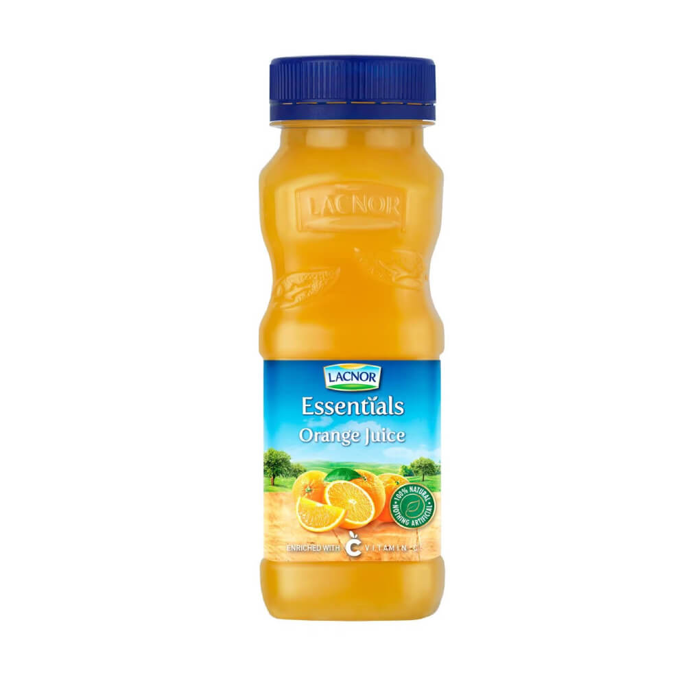 Lacnor Essential 100% Orange Juice No Added Sugar 200ml