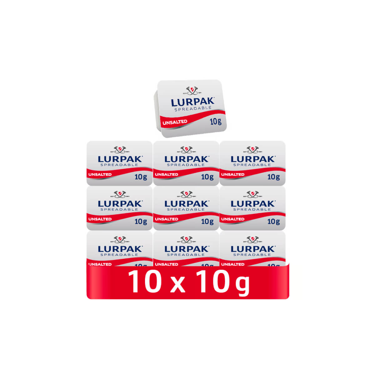Lurpak Unsalted Spreadable Butter 10x10g