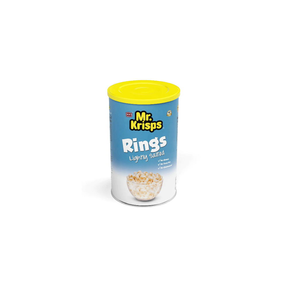 Mr.Krisps Natural Salted Potato Rings Can 65gm