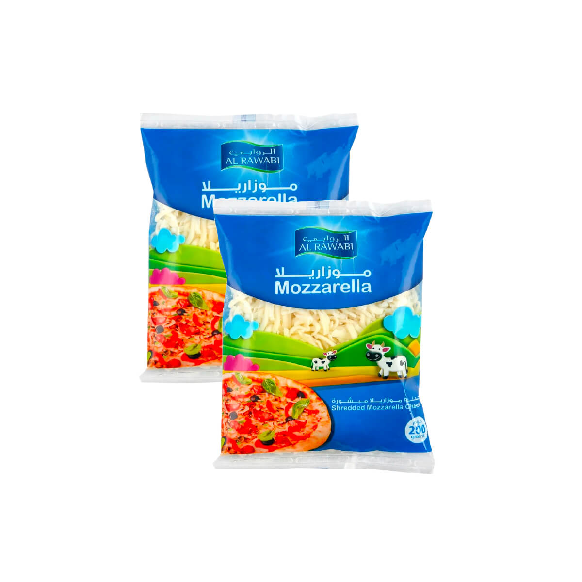 Al Rawabi Shredded Mozzarella Cheese 2x200g