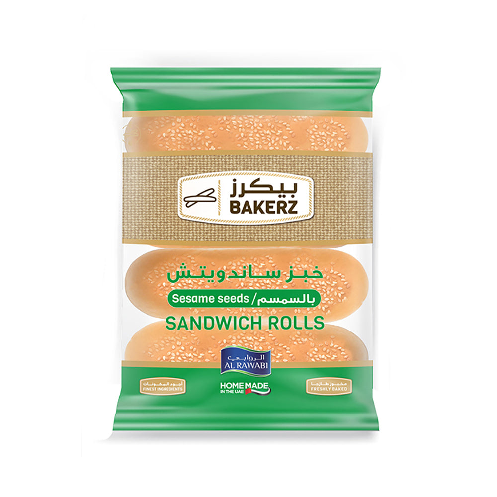 Bakerz Sandwich Rolls With Sesame Seed 200G