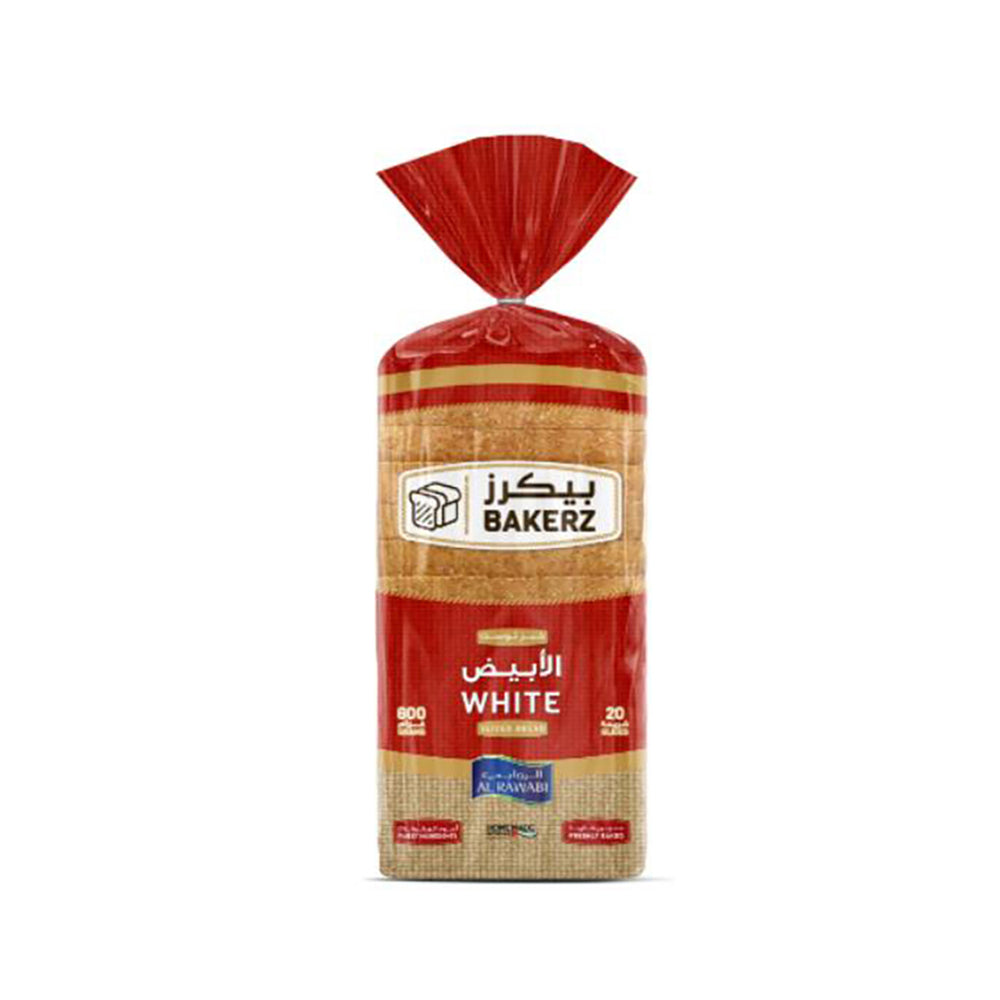 Bakerz Sliced White Bread 600G
