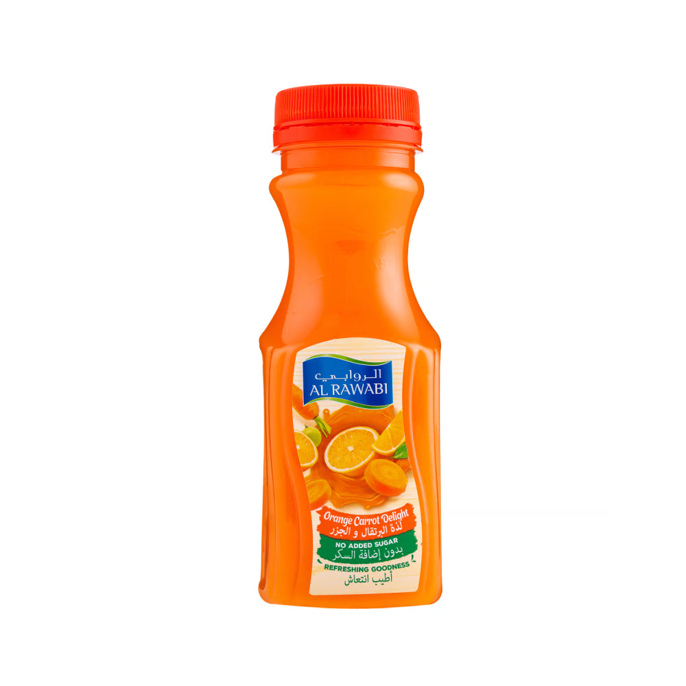 Al Rawabi Orange Carrot Delight Juice No Added Sugar 200ml