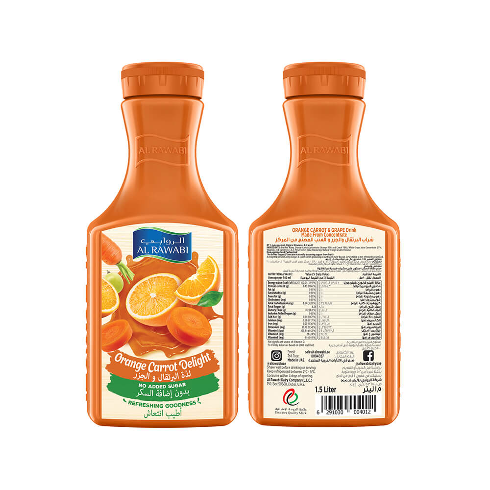 Al Rawabi Orange Carrot Delight Juice 1.5L
