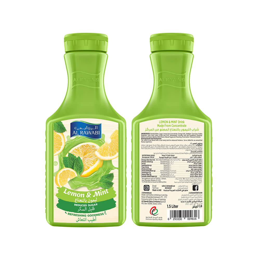 Al Rawabi Lemon & Mint Juice 1.5L