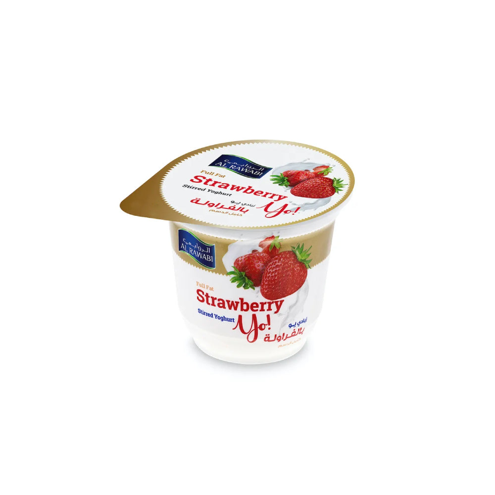 Al Rawabi Single Pot Yoghurt Strawberry 100gm