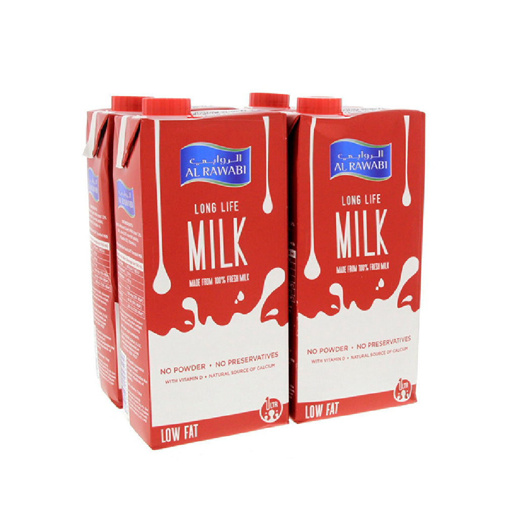 Al Rawabi UHT Milk Low Fat 1Lx4