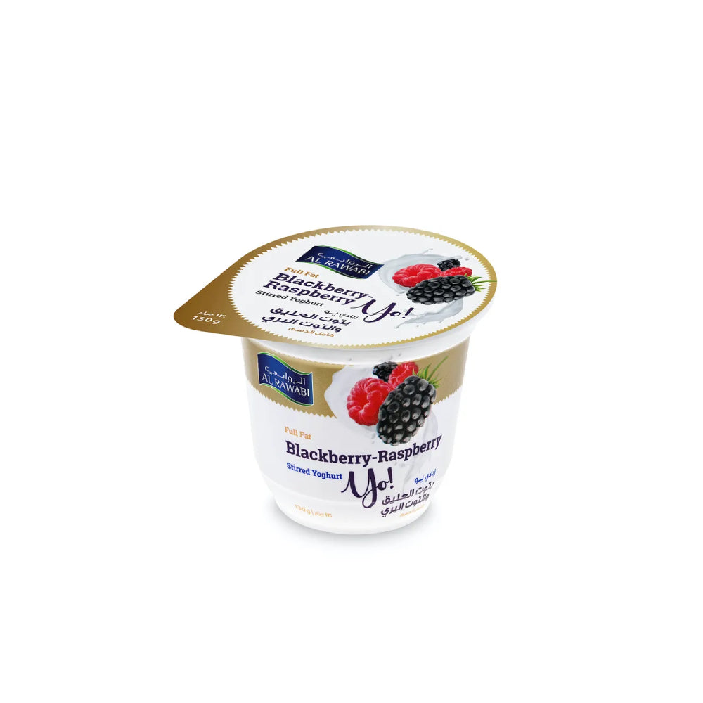Al Rawabi Single Pot Yoghurt Blackberry Raspberry 130gm
