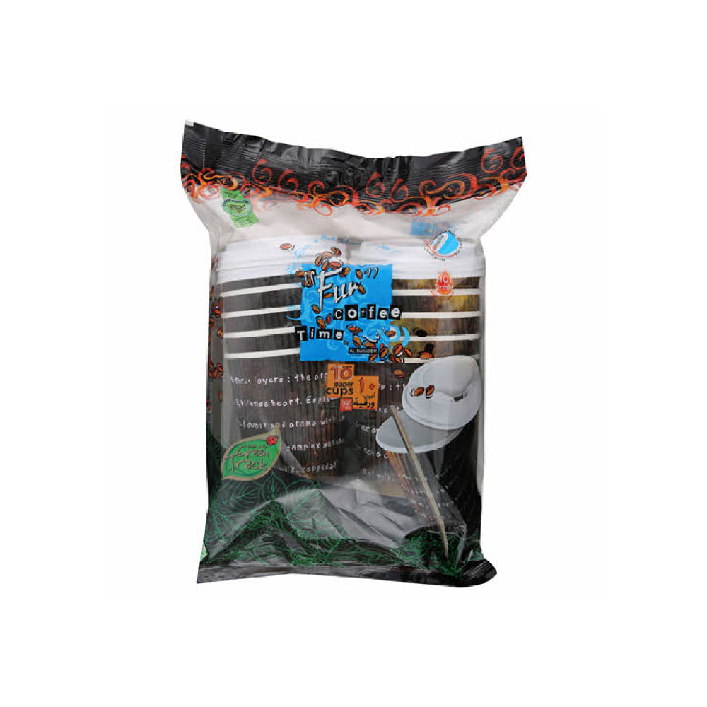 Fun Ruffles Paper Cup 12oz With Lid + Stirrer