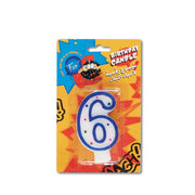 Fun Numeral 6 Birthday Candle 15x9.5x1.8cm