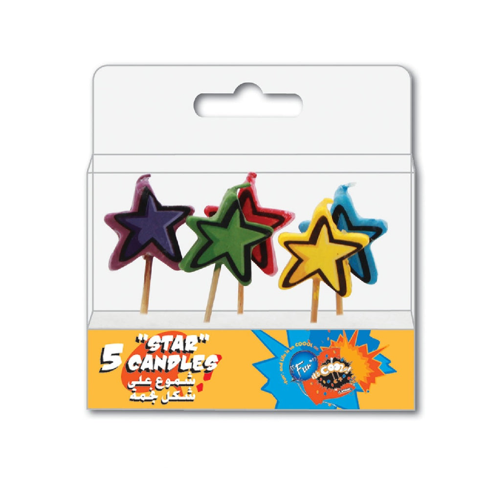Fun Stars Birthday Candle 8x10x2.2cm