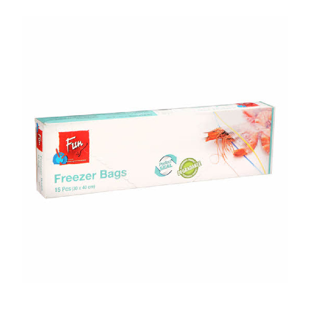Fun Biodegradable Freezer Bags With Zip 30X40cm