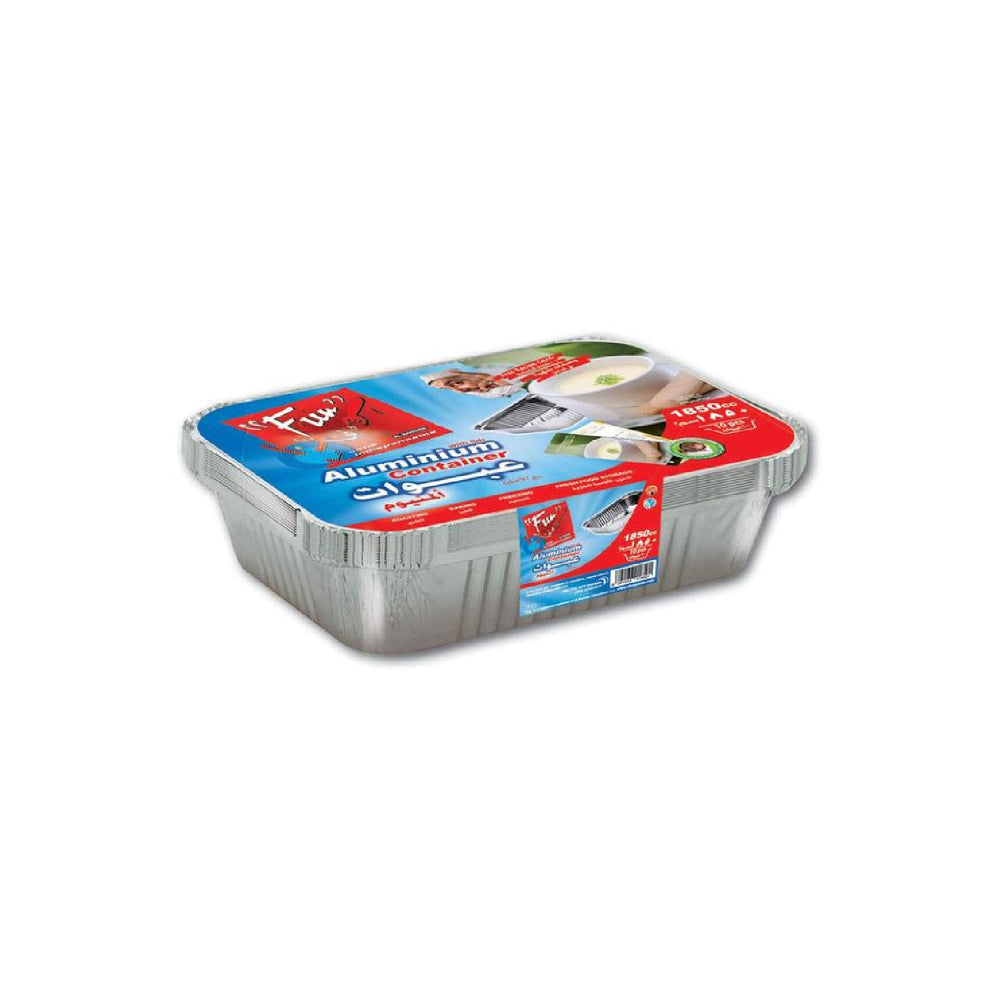 Fun Aluminum Container With Lid 1850CC 10s