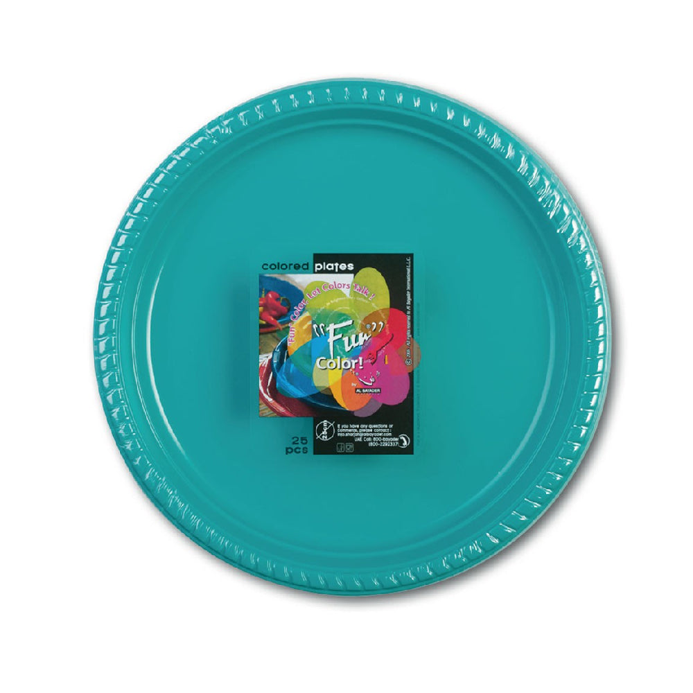 Fun Plastic Plate 22cm Turquoise