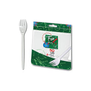 Fun Plastic Fork White 50s