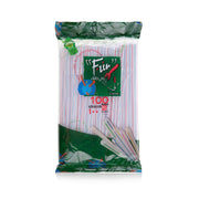 Fun Flexible Straw White Striped 5x230MM 100s