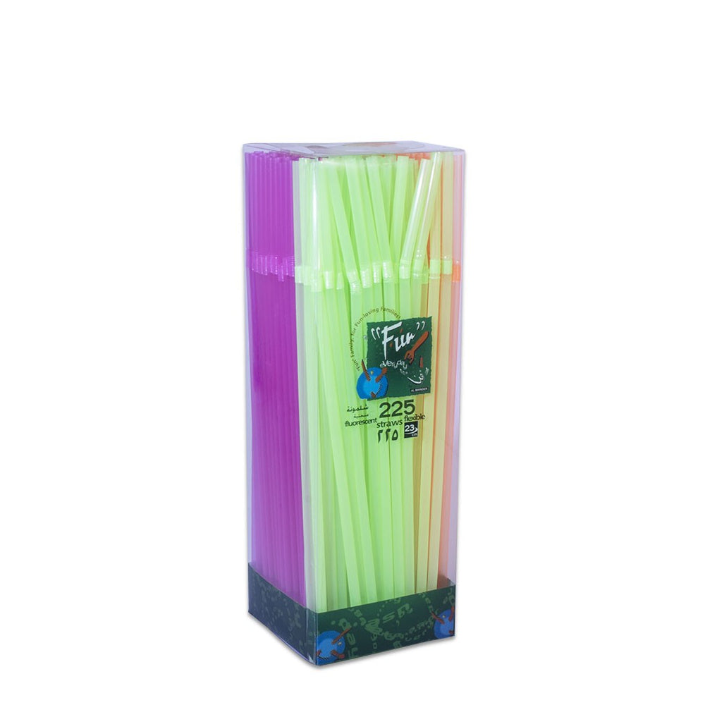 Fun Flexible Straw Fluorescent 5x230mm 225s