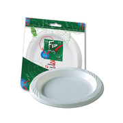 Fun Plastic Plate White 22cm 25s