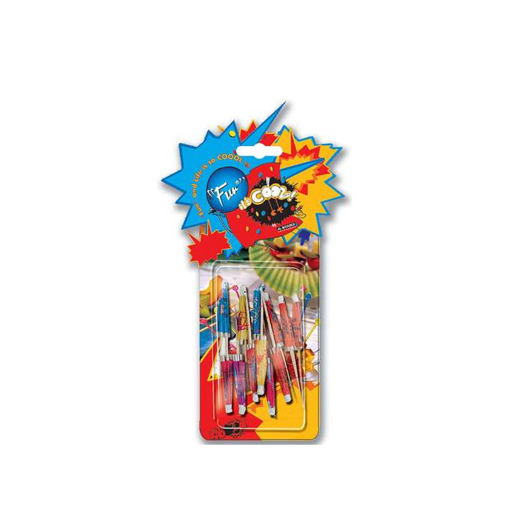 Fun Parasol Bamboo Picks  Assorted Colours 12s