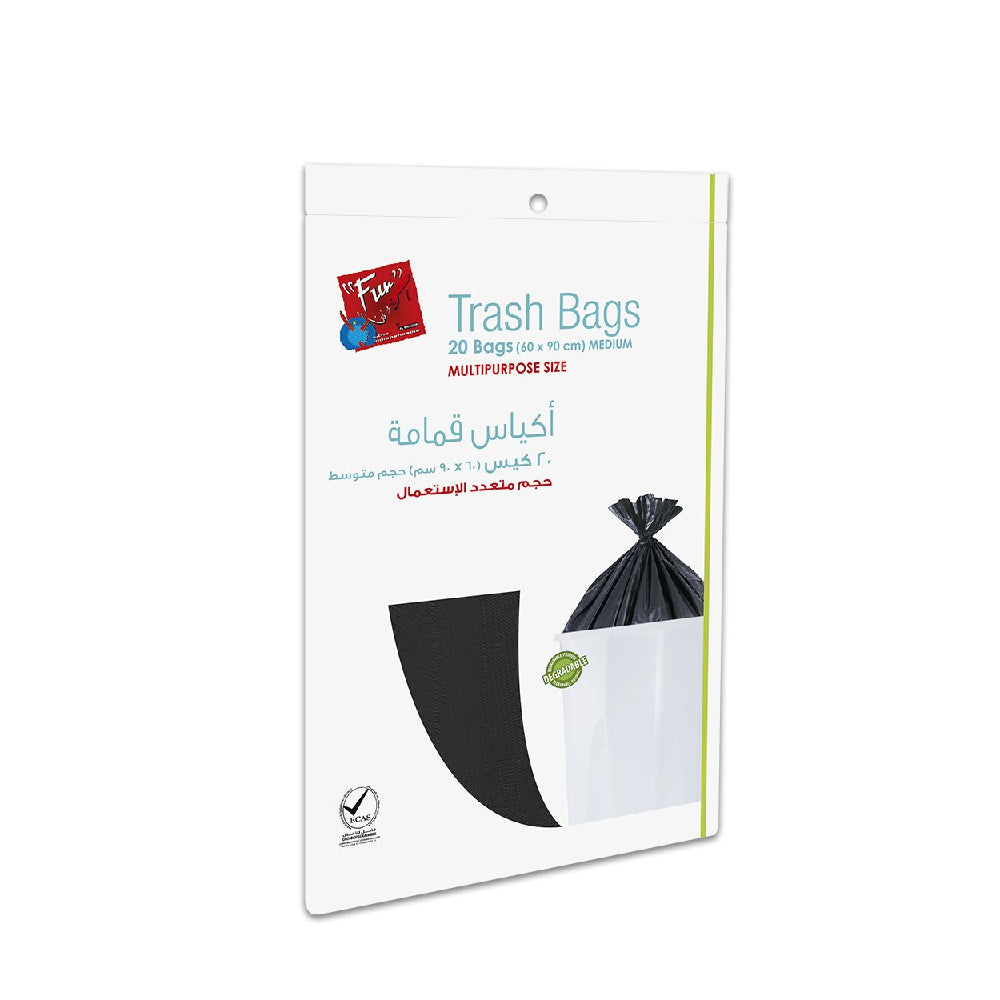 Fun Biodegradable Garbage Bag 60X90cm Black